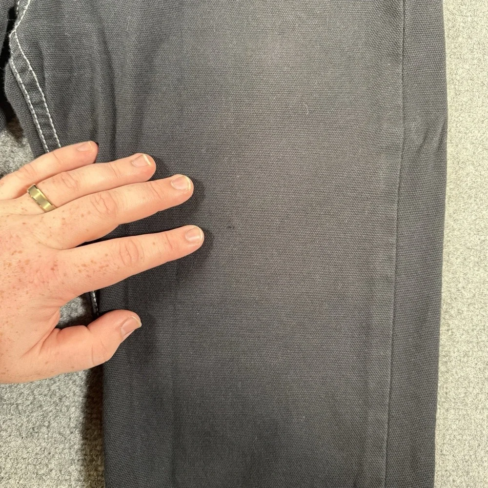 American Giant Jeans Mens 30x30 Charcoal Black Roughneck Stretch Canvas Straight